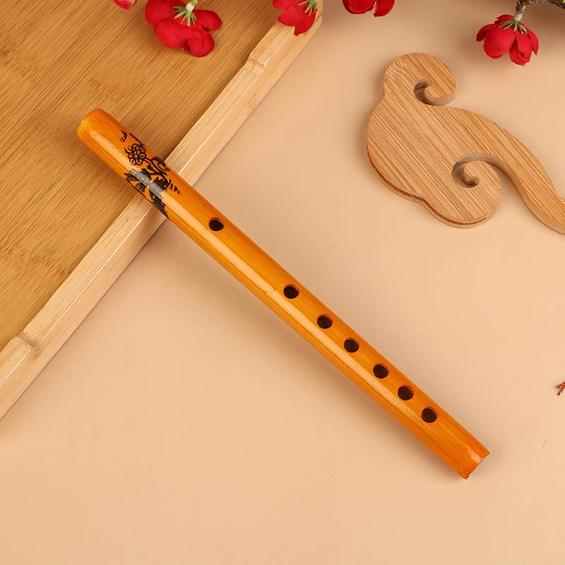 Chinese 6-Hole Bamboo Flute – Vertical Wind Instrument for Beginners Bamboo Flute Axl