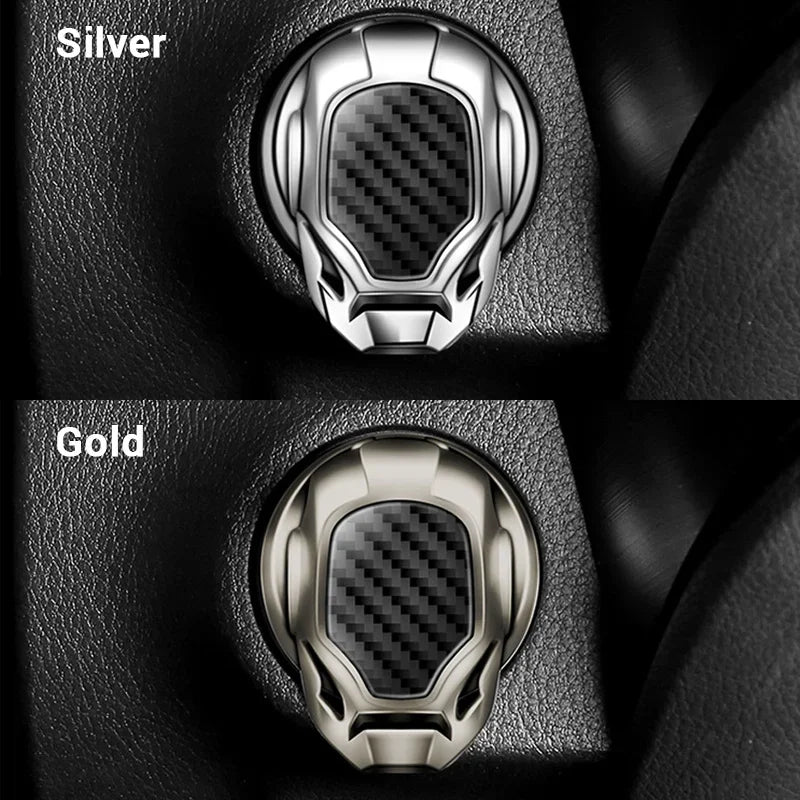 3D Metal Car Start Stop Ignition Button Cover Sticker Car Interior Accessory Axl