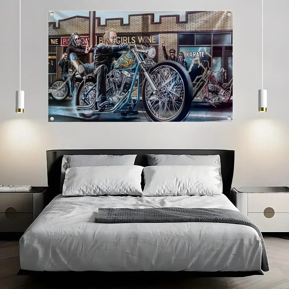 Easy Rider Movie Wall Flag – Indoor & Outdoor Art Banner Decorative Wall Flag Axl