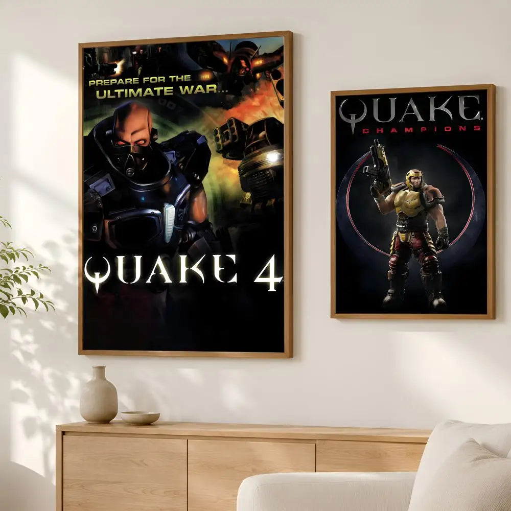 Quake Game HD PVC Self-Stick Wall Art Poster | Waterproof Decor Wall Art Poster Axl