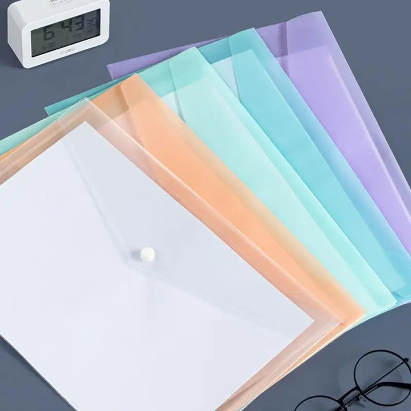 10-Pack A4 Waterproof Transparent PP Document File Pouches Document File Pouches Axl
