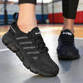AZGB Knitted Mesh Lightweight Running Shoes – Unisex Sneakers Mesh Running Shoes Axl All black 43