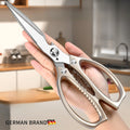 2-Piece Stainless Steel Kitchen Scissors Set – Extended Blade Kitchen Scissors Set Axl GRAY