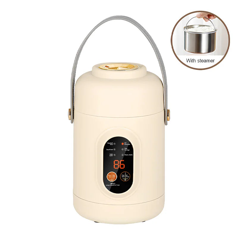 BALASHOV Portable Mini Rice Cooker & Electric Hot Pot 800ML Portable Rice Cooker Axl Light Yellow US
