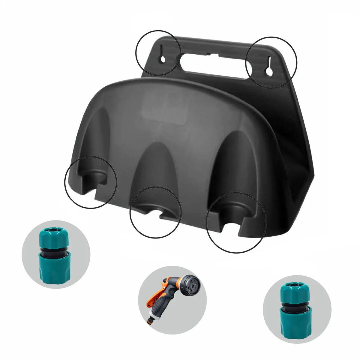 Wall Mounted Garden Hose Hanger – PP Pipe Storage Holder Hose Storage Hanger Axl