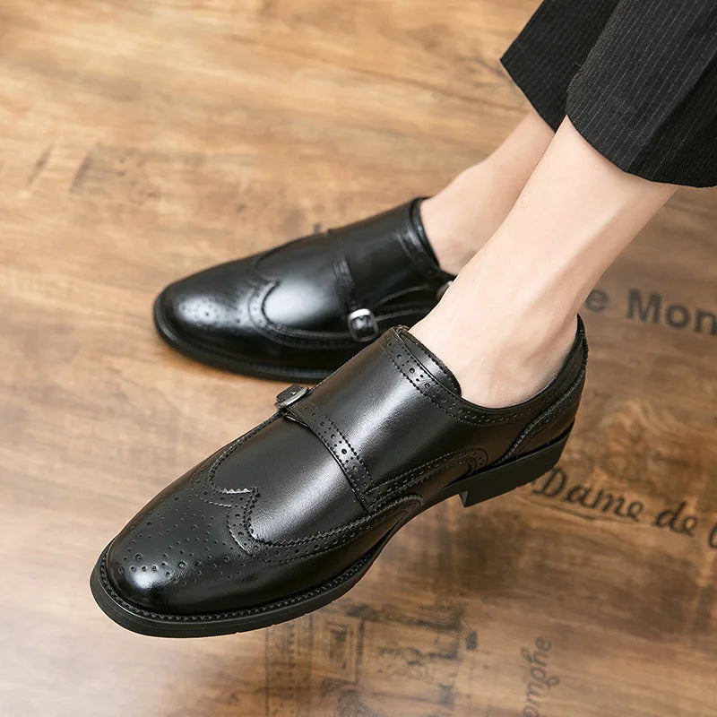 Men's Brogue Oxford Dress Shoes – Classic Low Top Retro Men's Oxford Shoes Axl