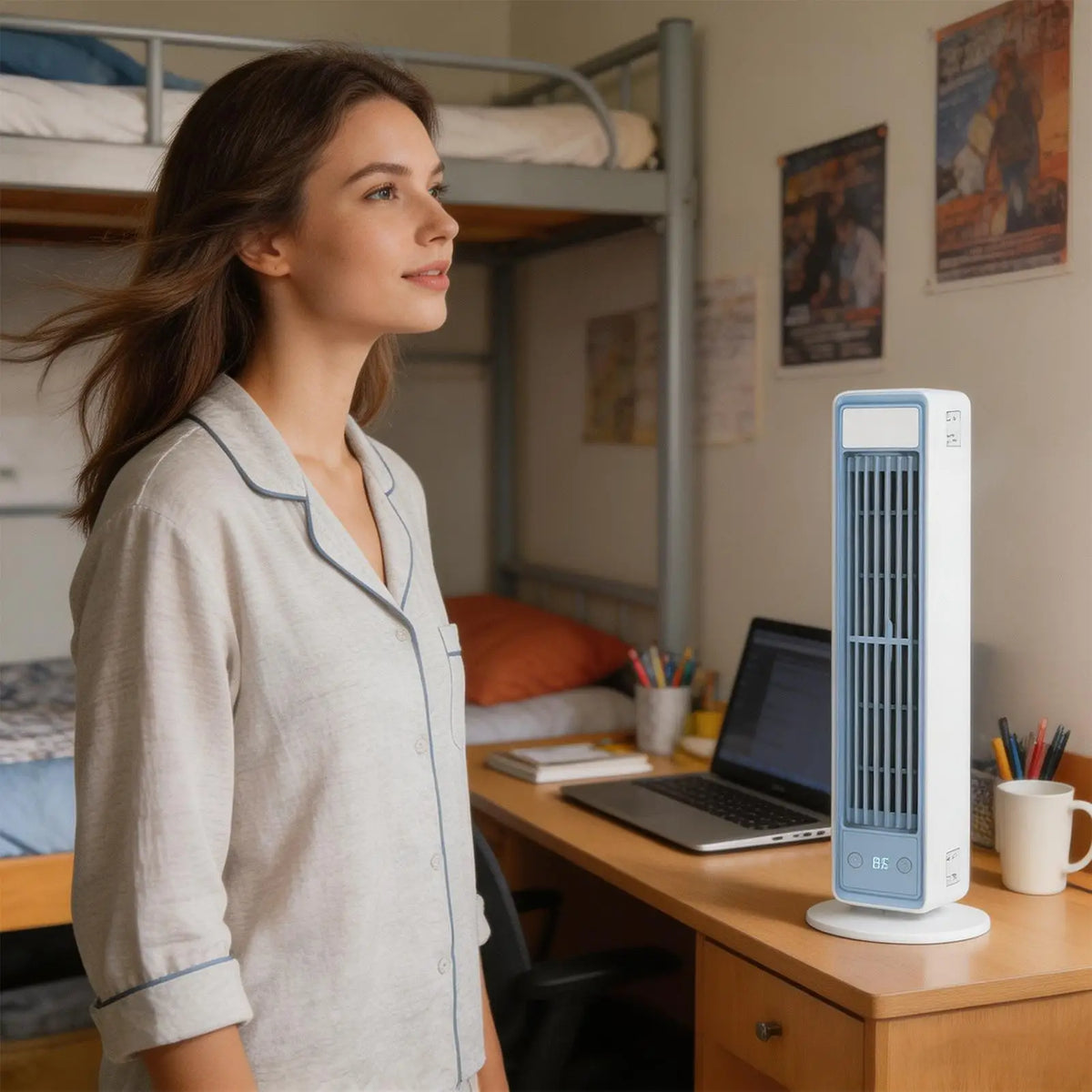 Tower Fan with Remote & LED Display – 4-Speed Portable Tower Fan Axl