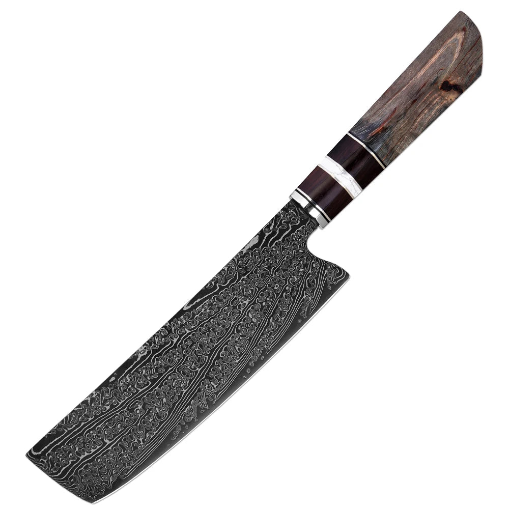 XITUO Damascus Kitchen Knife Set 1–8 Pcs | 67-Layer Steel Damascus Knife Set Axl Nakiri Knife