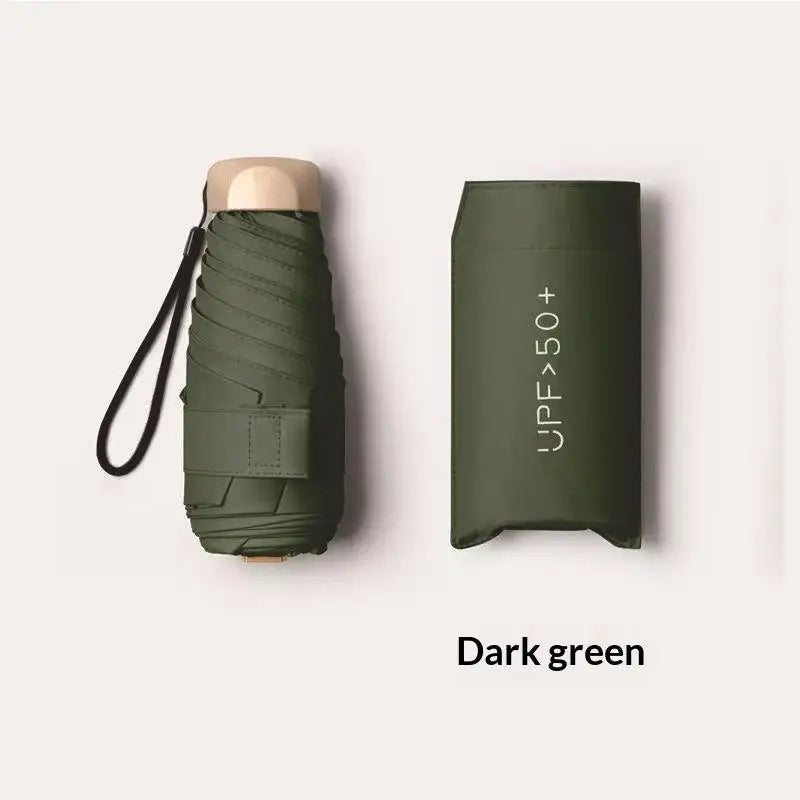 5-Fold Mini Travel Umbrella UPF50+ UV & Rain – Compact Compact Travel Umbrella Axl B metal-fiber composite 6K