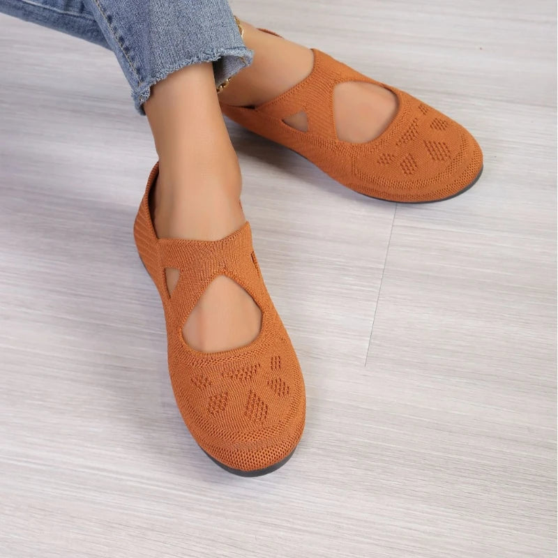 YBQJOO Women's Breathable Slip-On Flats – Lightweight Casual Shoes Women's Flat Shoes Axl