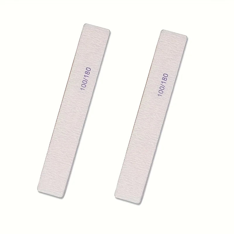 SHIBO Nail File Buffer Set – 100/180 Grit Double-Sided Emery Board Nail File Set Axl 2pcs-nail file-FX