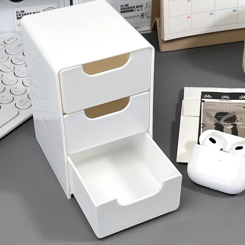 Mini 3-Layer Drawer Storage Box – Desk & Jewelry Organizer Drawer Storage Box Axl