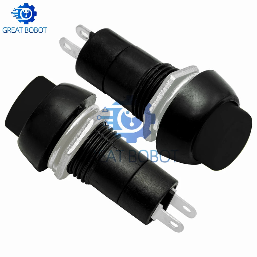 12mm Push Button Switch 2-Pin Momentary Self-Lock ON/OFF 3A 150V Push Button Switch Axl