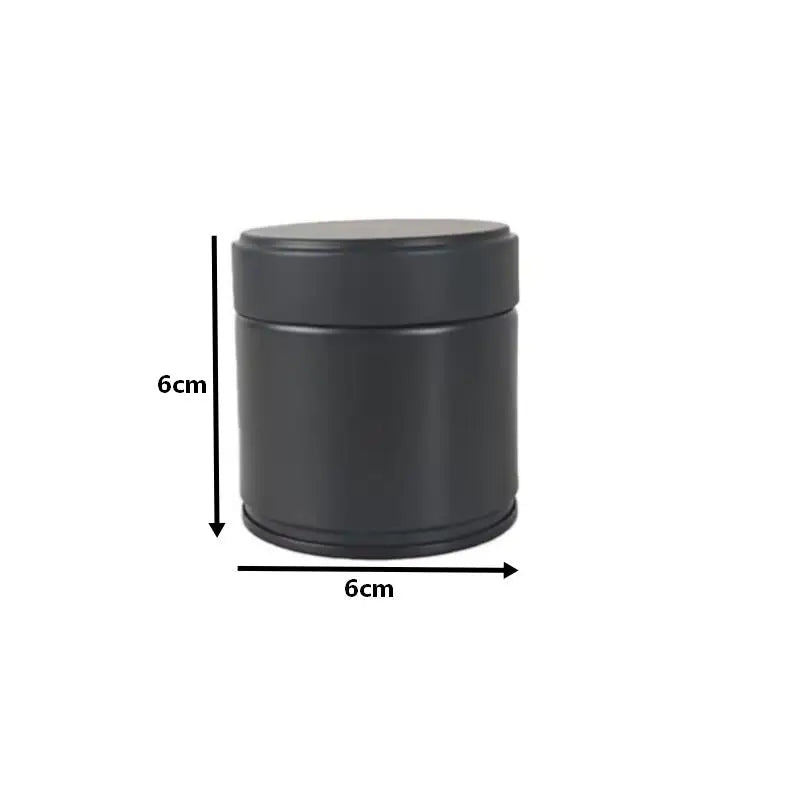 Tinplate Airtight Tea Canister – Mini Matcha & Spice Jar Airtight Storage Canister Axl Black