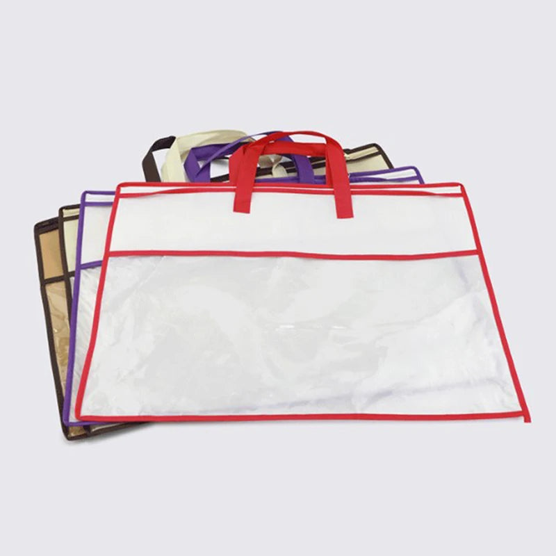 Non-Woven Zipper Storage Bag – Dustproof Quilt & Blanket Tote Storage Organizer Bag Axl