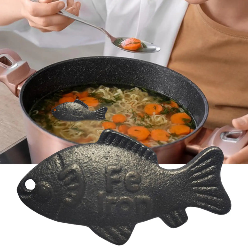 Lucky Iron Fish – Cast Iron Cooking Tool, 2-Piece Set Iron Cooking Tool Axl