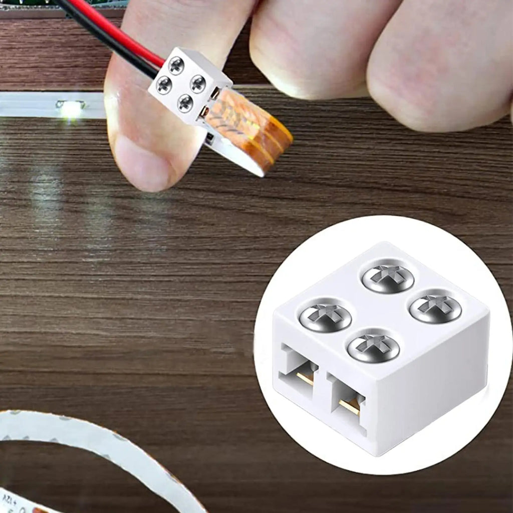 8mm LED Strip Connector – No-Solder Adapter for 5V 12V 24V LED Strip Connector Axl