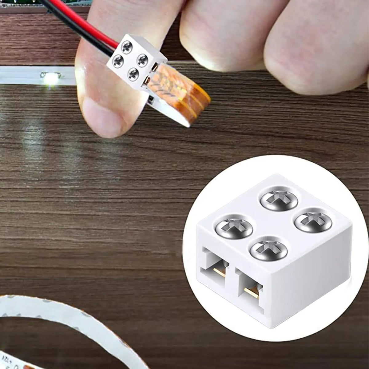 8mm LED Strip Connector – No-Solder Adapter for 5V 12V 24V LED Strip Connector Axl