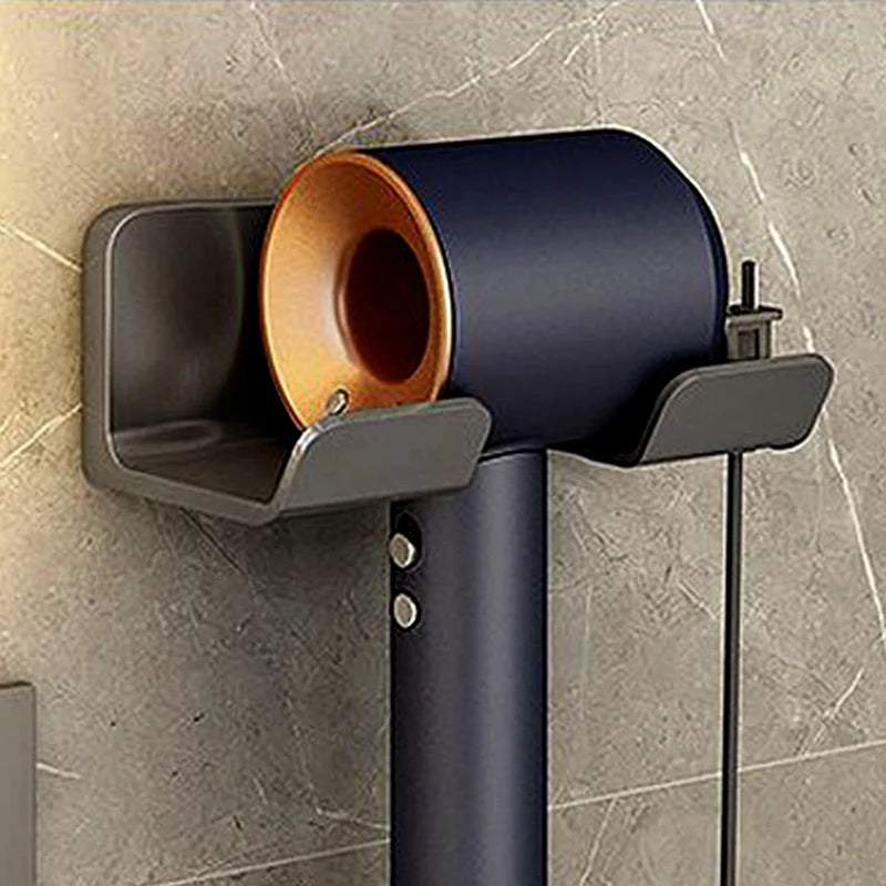 Wall Mounted Hair Dryer Holder – Punch-Free Bathroom Shelf Hair Dryer Holder Axl A6