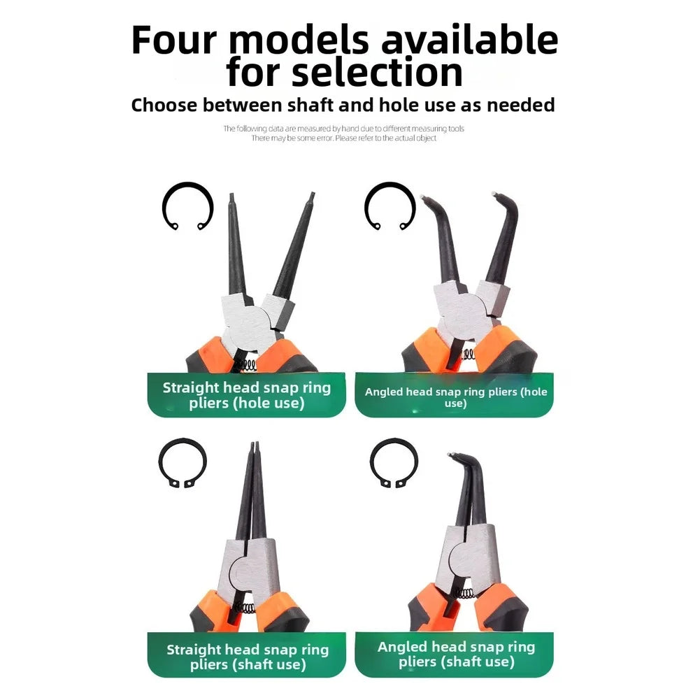 7-Inch Snap Ring Circlip Pliers – Straight & Bent Inner/Outer Circlip Pliers Axl