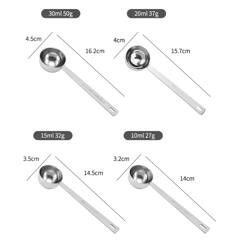 Stainless Steel Coffee Scoop & Measuring Spoon – Long Handle Measuring Spoon Axl
