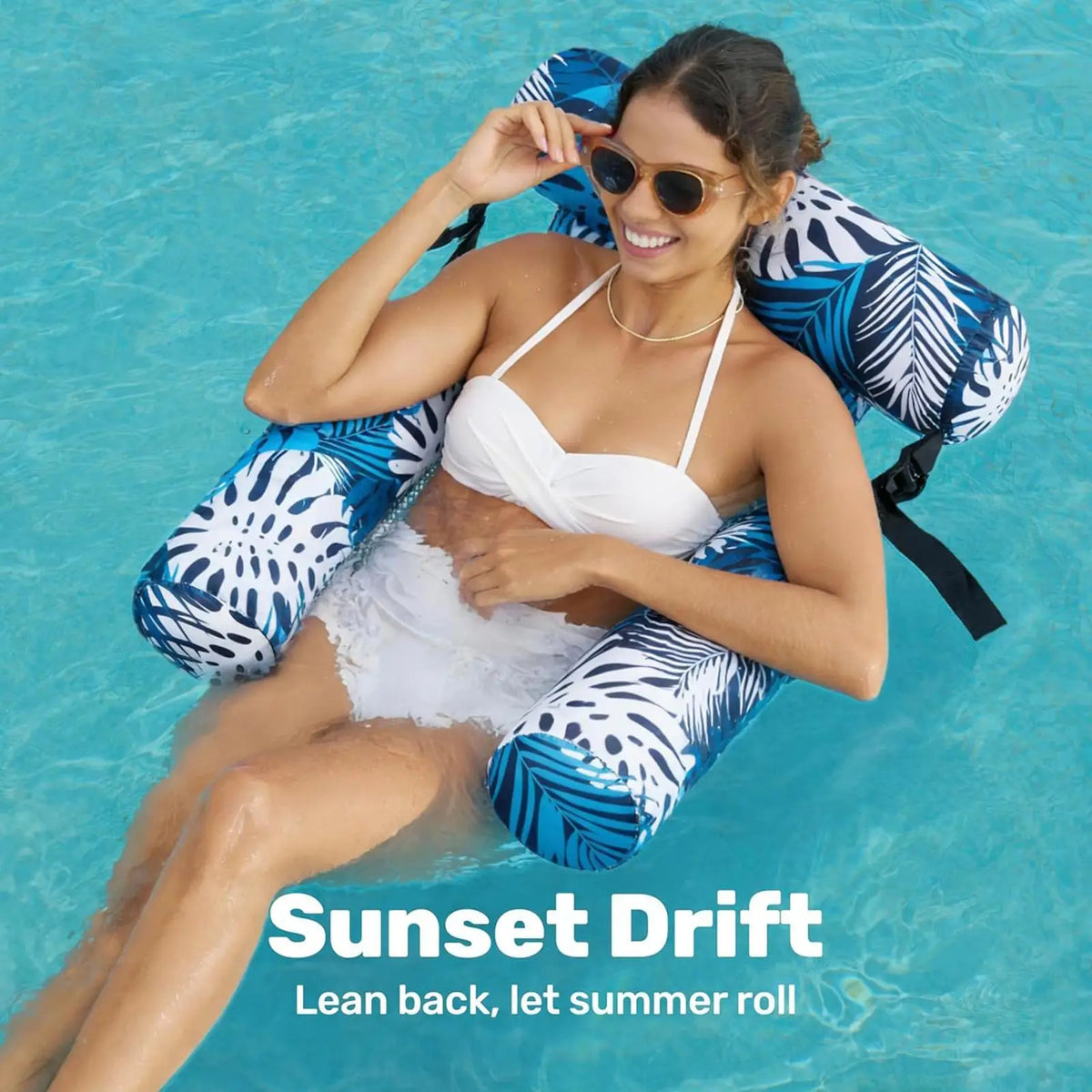 Inflatable Pool Float Chair – Mesh & PVC Water Lounger Inflatable Pool Float Axl