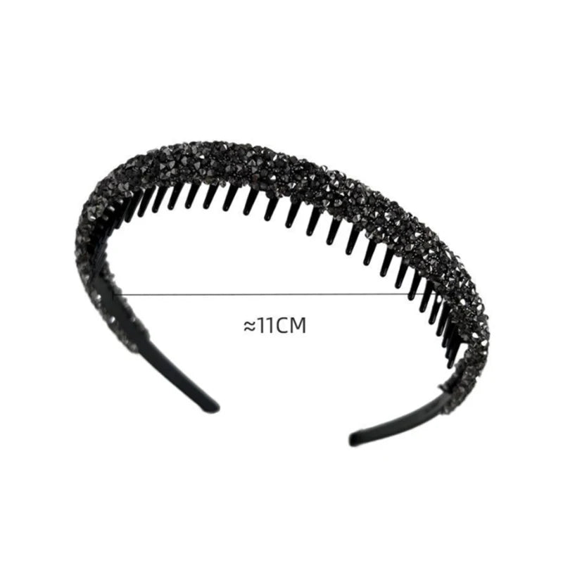 Rhinestone Non-Slip Toothed Headband – Shiny Hair Hoop Rhinestone Headband Axl