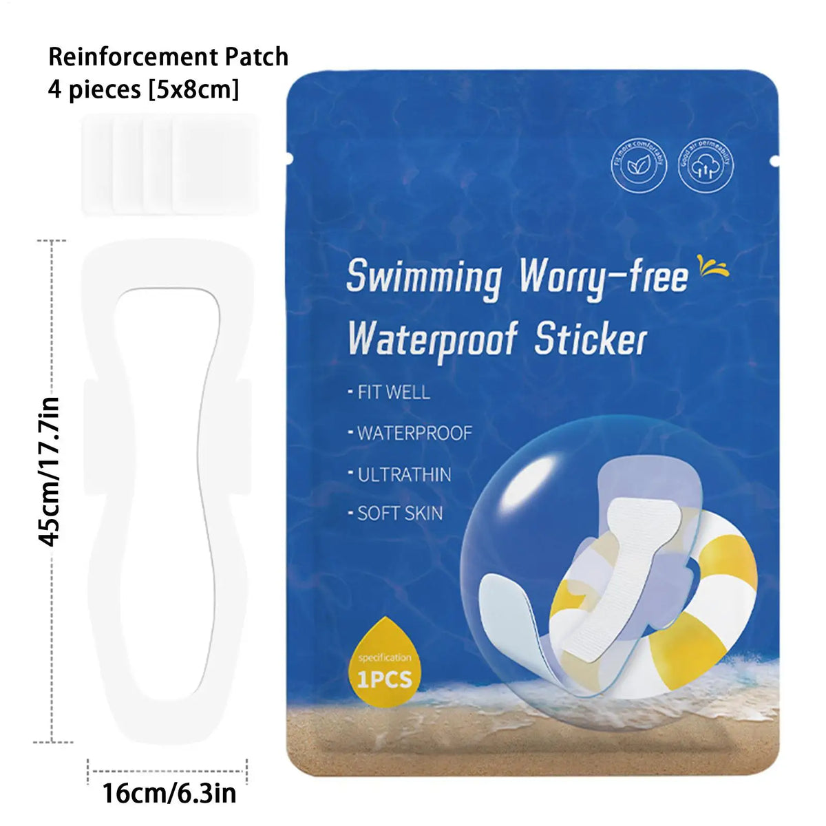 Women's Waterproof Swimming Pad | Period Swim Patch Menstrual Swim Pad Axl