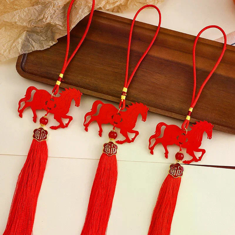 2026 Year of the Horse Wood Wall Hanging Ornament | Zodiac Pendant Wall Hanging Ornament Axl