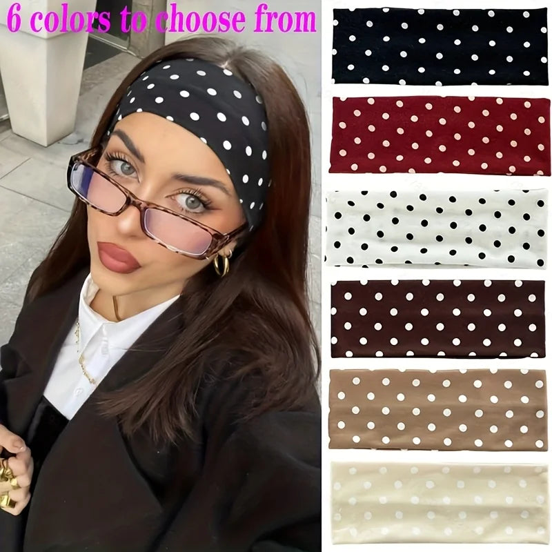 2-Pack Women's Polka Dot Workout Headbands – Sweat-Wicking Workout Headband Axl
