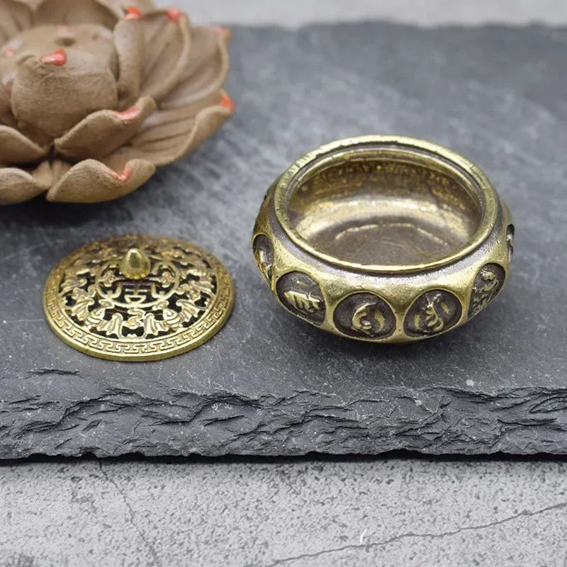 Chinese Zodiac Brass Incense Burner – Antique Bronze Censer Incense Burner Axl