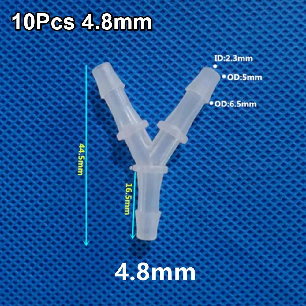 10-Pack Y-Type Tee Connectors – 3-Way PP PE Hose Fittings Hose Tee Connectors Axl 10Pcs 4.8mm