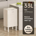 Auto Sensor Trash Can Stainless Steel 28L/33L/40L with Lid Sensor Trash Can Axl 33L White