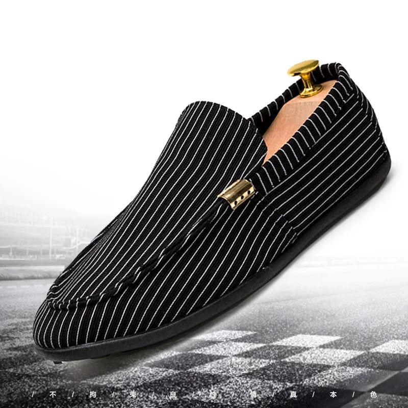 YBQJOO Men's Slip-On Loafers – Lightweight Breathable Flats Men's Loafers Axl black 43