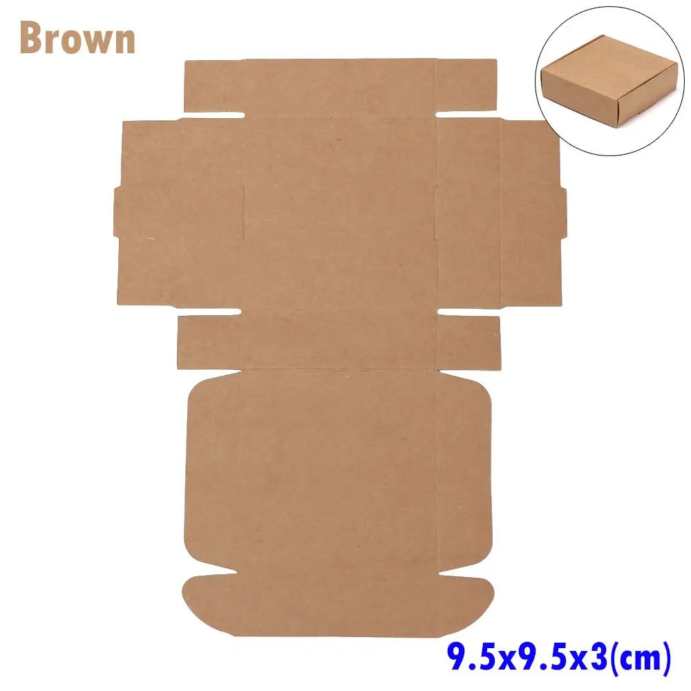 10-Pack Kraft Paper Gift Boxes – 9 Sizes Brown White Black