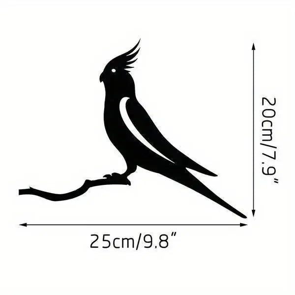 Metal Bird Silhouette Garden Ornament – Tree & Yard Decor Garden Metal Ornament Axl D