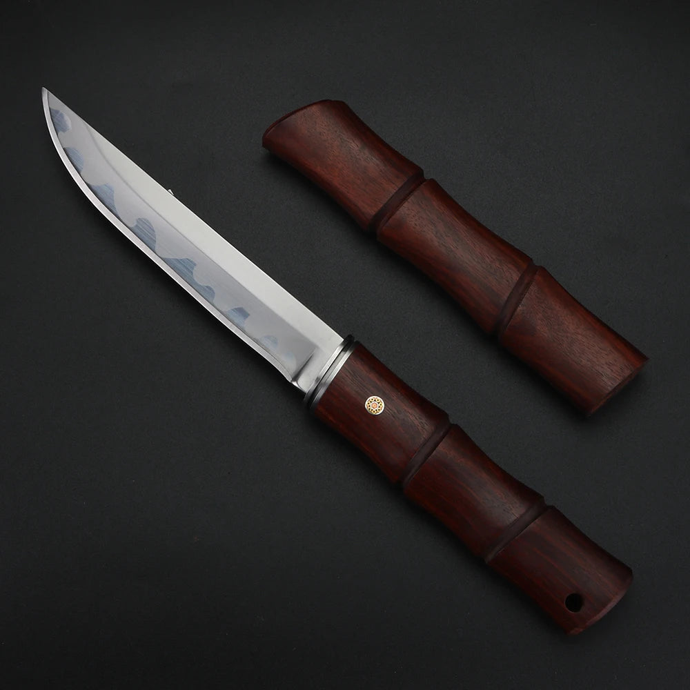 SKD-11 Carbon Steel Boning Knife – 62HRC Sharp Blade & Wood Sheath Boning Knife Axl