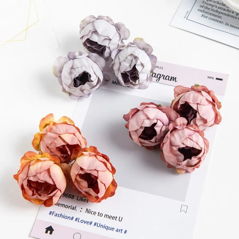 Pink Silk Peony Buds 10/50 Pcs – Artificial Flowers for Crafts Artificial Silk Flowers Axl