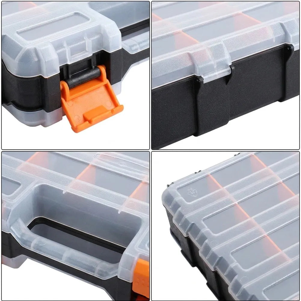 Double-Sided Tool Organizer Box with Adjustable Dividers Tool Organizer Box Axl