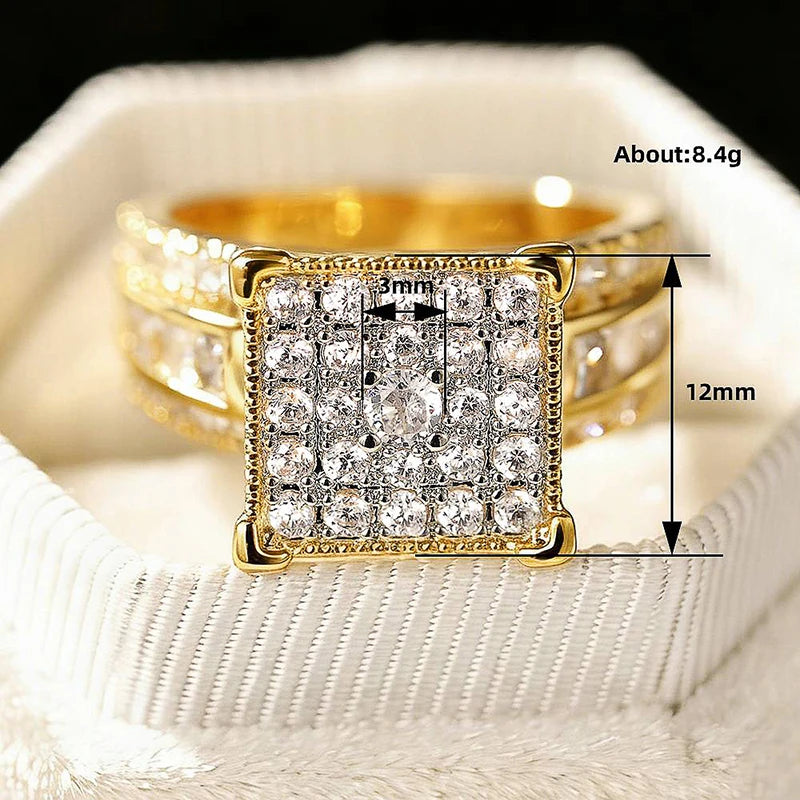 Huitan Women's Cubic Zirconia Wedding & Engagement Ring Fashion Ring Axl