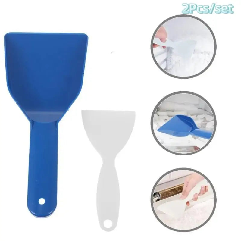 Plastic Freezer Frost Scraper Ice Removal Shovel – 1 or 2 Pcs Freezer Cleaning Tool Axl