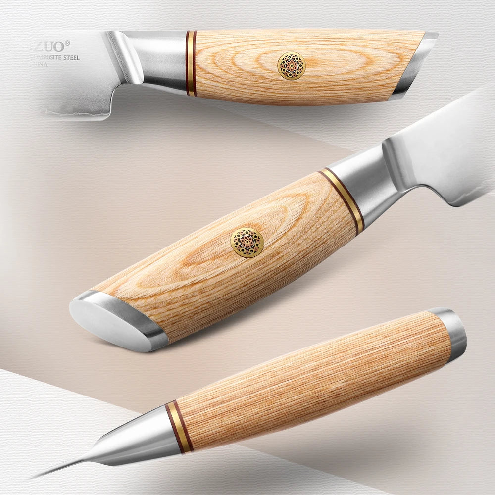 XINZUO 10-Inch Carving Knife | 10Cr15CoMoV Steel Pakkawood Carving Knife Axl