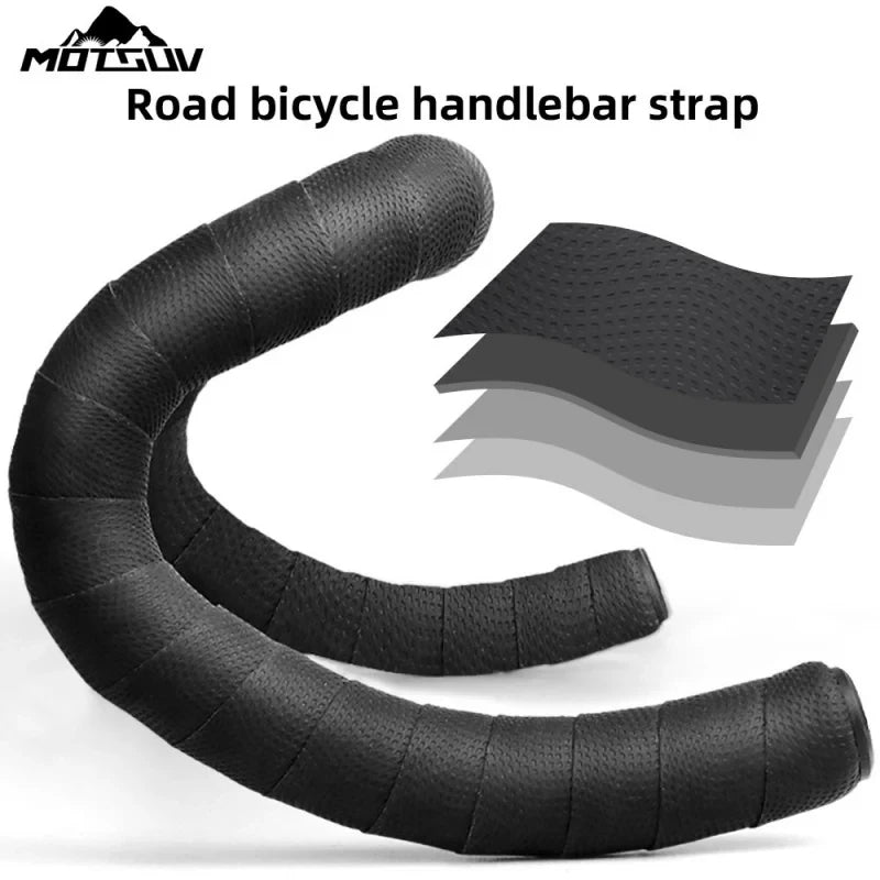 MOTSUV Road Bike Bar Tape – Non-Slip Silicone PU EVA Drop Bar Wrap Bike Bar Tape Axl