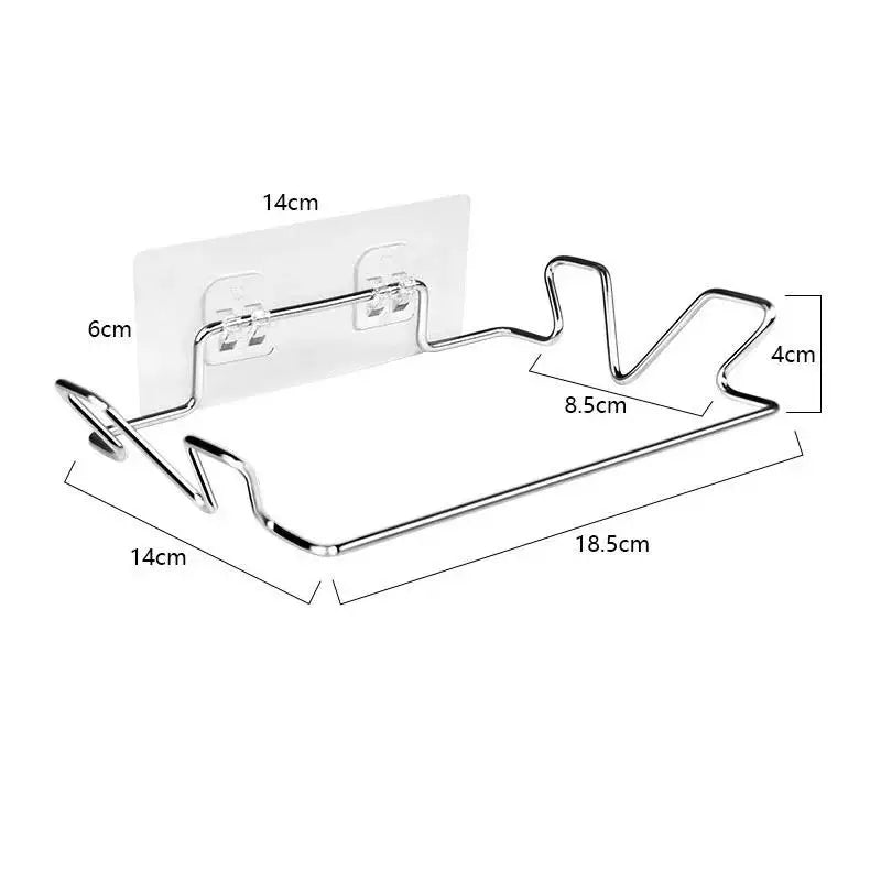 Stainless Steel Cabinet Door Trash Can Rack – Punch-Free Cabinet Storage Rack Axl Stainless Steel