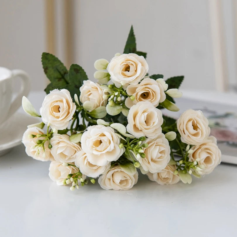 Silk Rose Artificial Flowers – Wedding, Wreath & Home Decor Artificial Silk Flowers Axl WHITE