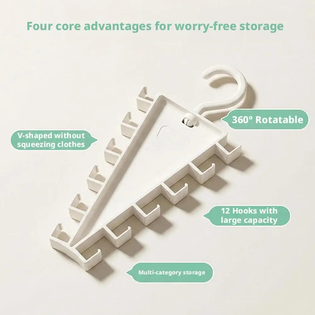 V-Shape 12-Hook Closet Hanger Organizer | Space Saving Closet Hanger Organizer Axl