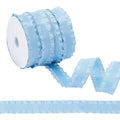 Light Sky Blue Ruffled Wave Ribbon 25 Yds 40mm Polyester Trim Ruffled Trim Ribbon Axl AECH04-18468