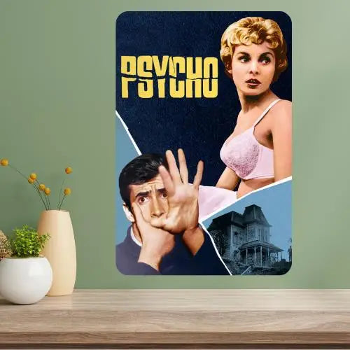 Psycho Classic Movie Metal Poster Sign – Retro Wall Décor Metal Wall Sign Axl aluminum sign aluminum 20x30cm