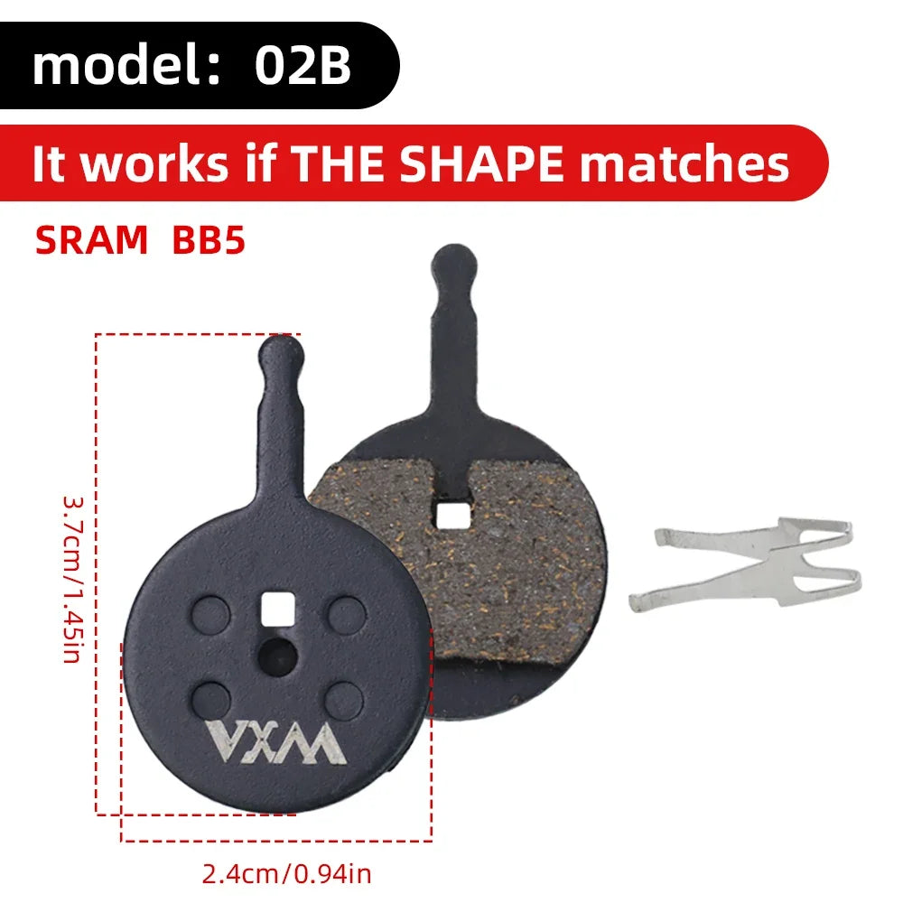 VXM MTB Hydraulic Disc Brake Pads – Semi-Metal, Quiet & Durable Disc Brake Pads Axl 02B