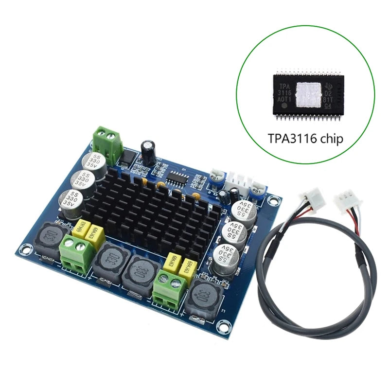 TPA3116D2 Dual Channel Amplifier Board 120W×2 | DC12-26V Audio Amplifier Board Axl